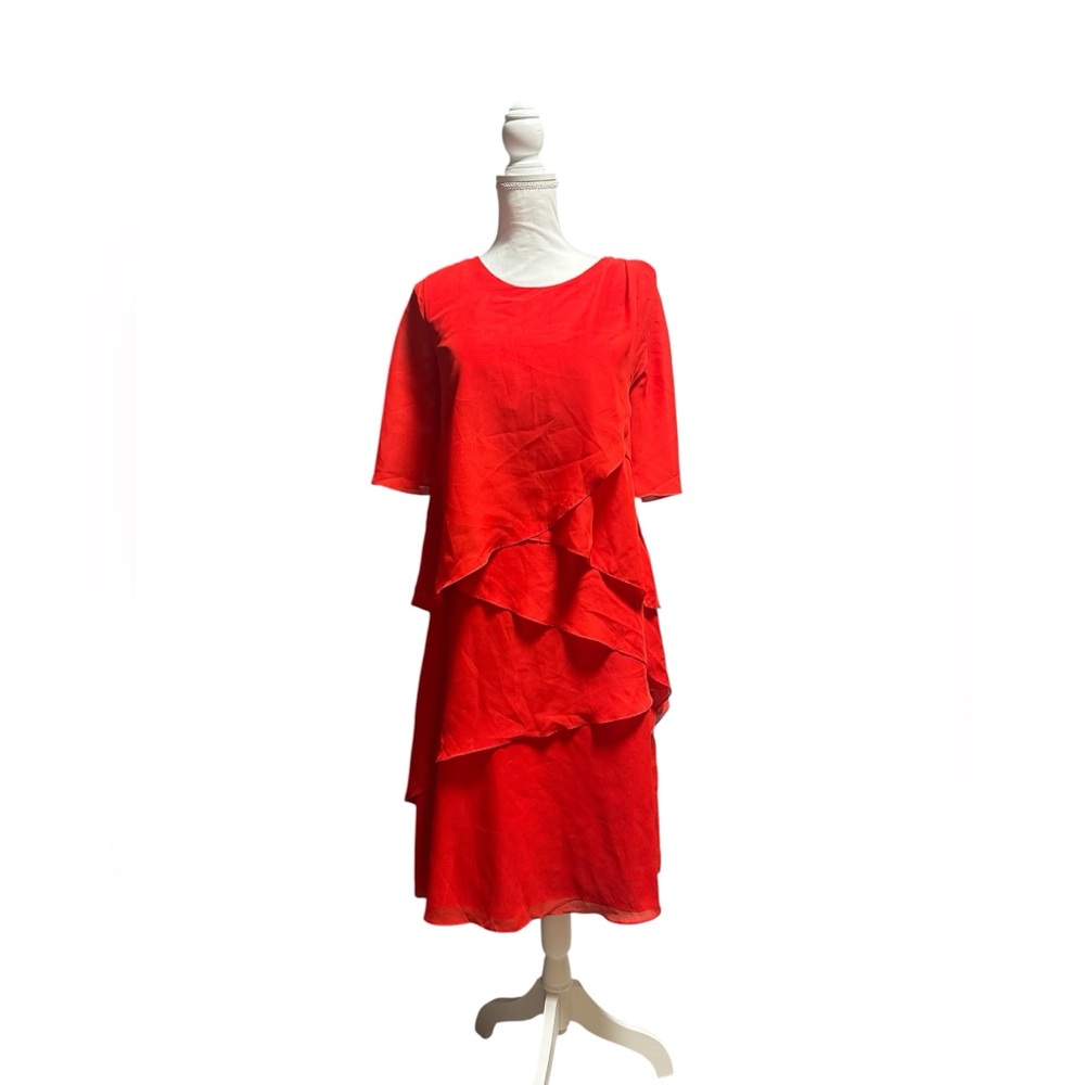NWT, Elegant‎ Red Layered Dress
